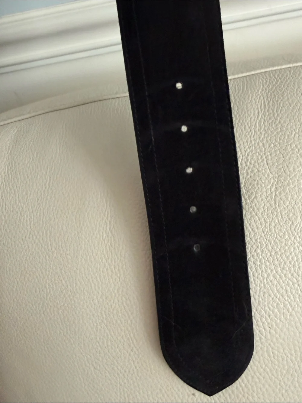 Y2K Express Suede Black Studded Women's Belt w/Mixed Metal Accents sz M 29-33 in